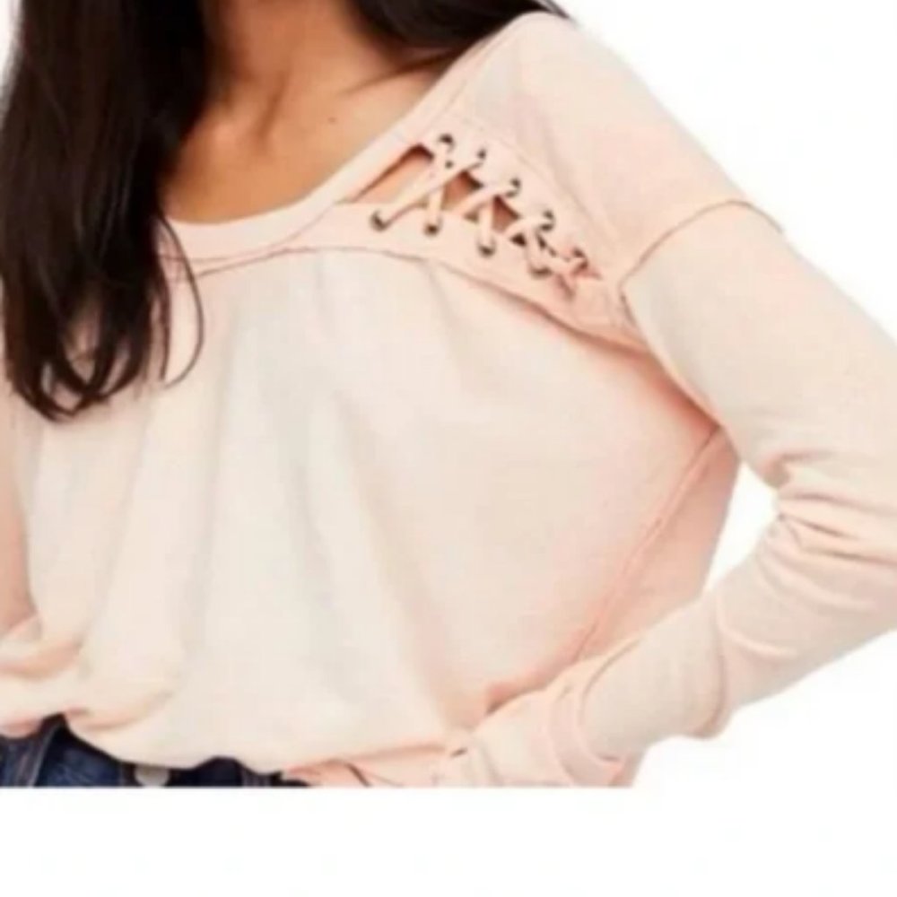 Free People First Love Lace-up Long Sleeve - L - Picture 10 of 11